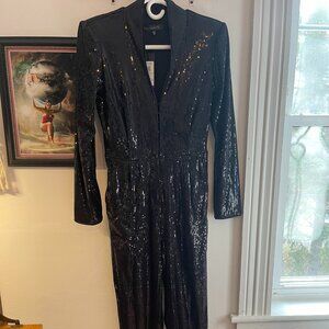 Sequins Jumpsuit Black XXS